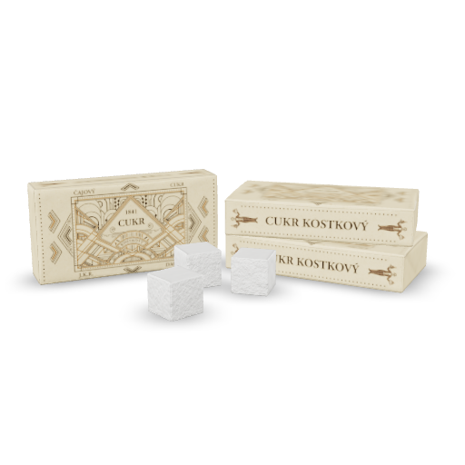 3D interaktivni model kostkovy cukr